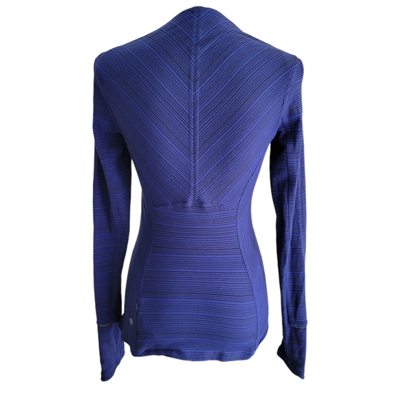 Lululemon Kanto Catch Me Striped‎ Long Sleeve Blouse Rulu Fabric - Picture 7 of 12